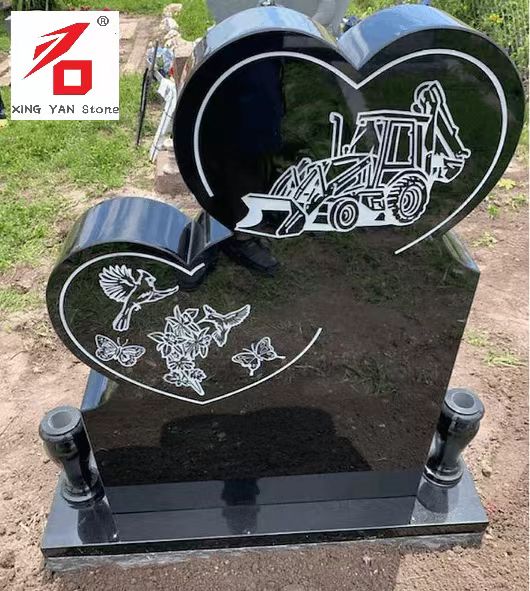 Noyau sculpté en granit noir
