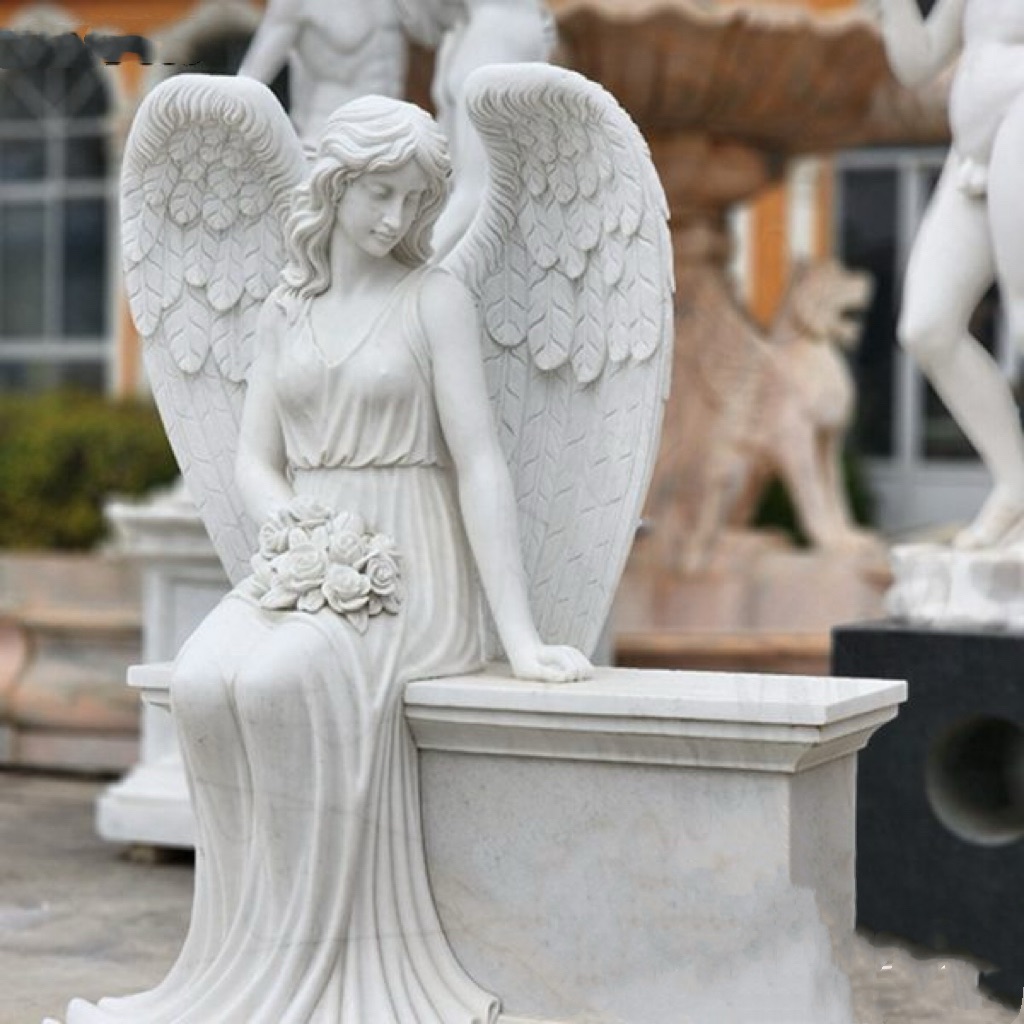 Sculpture de pierre d'ange de style européen de Xingyan
